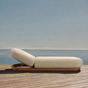 Chaises longues imperméables confortables élégantes en <span class=keywords><strong>bois</strong></span> <span class=keywords><strong>de</strong></span> teck pour la piscine ou la plage d'hôtel - Product Image 1