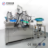 Remplissage automatique sous vide 3 têtes de bouteilles de pulvérisation de liquide de parfum d'huile essentielle remplissage de machine à emballer de capsulage de fabrication de parfum