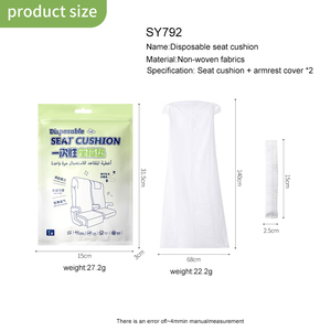 <span class=keywords><strong>Housse</strong></span> de siège non tissée 3-en-1 en gros pour voyage, <span class=keywords><strong>protection</strong></span> respirante jetable pour siège de voiture, avion et train à grande vitesse SY792 - Product Image 2