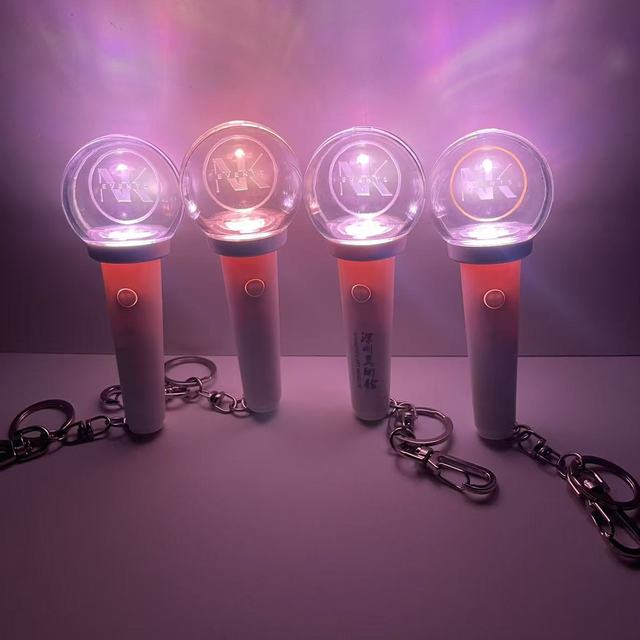 K-pop Fans Concert Souvenir Mini Light Stick Custom Glowing Stick Mini Led Keychain Light Kpop Lightstick Festive Party Supplies