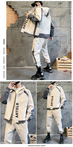 Moda erkek takım elbise 2 adet erkek koşu kıyafetleri toptan erkekler eşofman takımları eşofman - Product Image 6