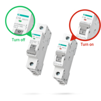 Interruptor Automático Miniatura (MCB) de CC, Tipo Compacto de Plástico PA66 para Paneles de Control Industrial de Bajo Voltaje, Seguridad