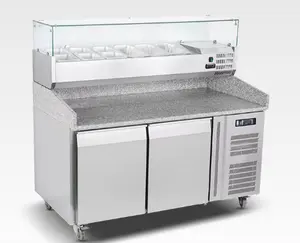 Refrigerador refrigerado para encimera, exhibidor para catering, buffet, barra de ensaladas frías, refrigerador