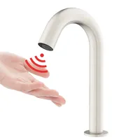 ידיים משלוח אוטומטי תנועה Touchless אמבטיה ברז חיישן פליז מוברש Nickle אמבטיה אינדוקציה ברז למנוע זיהום צולב