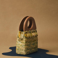Sac à main pour femmes Eco 2026 Pochette naturelle 3D Designer Raffia Mini carré Cadeau Rangement Shopping en plein air Sac de voyage pour femmes