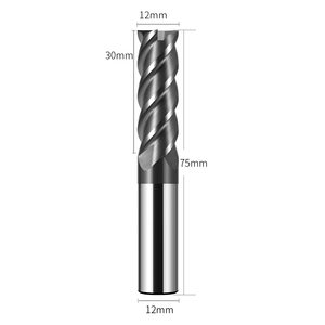 Fraise à queue en acier HRC70 sur mesure OEM, 4 dents, revêtement AlTiN, 4-20 mm - Product Image 3