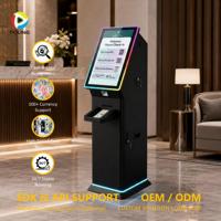 Kiosque d'enregistrement en libre-service pour hôtel avec lecteur de passeport et recycleur de billets, terminal de paiement tout-en-un certifié CE RoHS