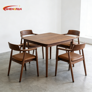 Silla de Comedor de Madera Maciza Tapizada en <span class=keywords><strong>Cuero</strong></span> de Lujo, Estilo Nórdico, para Hogar, Restaurante, Cafetería, Muebles Comerciales, Juego de Mesa - Product Image 5