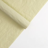 Nouvel Arrivage Papier d'Emballage Floral Froissé en Pâte Vierge Biodégradable Écologique, Revêtement PVC Crêpe, Impression Gravure Double Face
