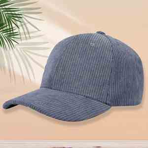 Casquette de baseball ajustable en velours côtelé à 6 panneaux, casquette de sport d'extérieur incurvée, casquette structurée en velours côtelé, vente chaude - Product Image 1