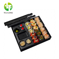 Divisores de Papel Ecológicos de Materiales Reciclados, Color Negro Mate de Lujo, con Tapa para Llevar, Logotipo Personalizado, Portavasos para Salsas