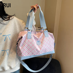 กระเป๋าออกกำลังกาย RUIQUWIN สำหรับผู้หญิง ลายสก็อต กันน้ำ น้ำหนักเบา ขนาดใหญ่ 20-30 ลิตร แห้งเร็ว เหมาะสำหรับโยคะและกีฬา รับผลิตตามสั่งขายส่ง - Product Image 1