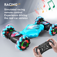 Voiture RC 4x4 de cascade avec détection gestuelle, télécommande manuelle, voitures torsadées avec lumière et musique pour enfants et adultes