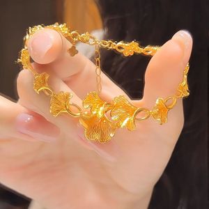 Nuevo Conjunto de <span class=keywords><strong>Accesorios</strong></span> de <span class=keywords><strong>Novia</strong></span> <span class=keywords><strong>para</strong></span> Boda China: Collar, Pendientes y Pulsera con Borlas Doradas y Hojas de Ginkgo <span class=keywords><strong>para</strong></span> <span class=keywords><strong>Novia</strong></span> - Product Image 4