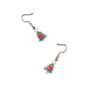 2024 Luxury Fashion Women's Earrings Cute Christmas Tree Hanging Design Elegant Jewelry for Women
