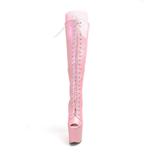 20cm Sexy Queen Plus Size Travesti Gothique Pole Dancer Stripper Talons Rose Genou Bottes Discothèque Club Stage Walking Fetis - Product Image 2