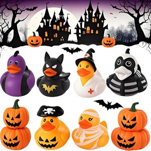 Juguetes <span class=keywords><strong>de</strong></span> baño novedosos <span class=keywords><strong>de</strong></span> la serie Halloween: Exclusivos juguetes <span class=keywords><strong>de</strong></span> plástico <span class=keywords><strong>de</strong></span> calabaza, <span class=keywords><strong>esqueleto</strong></span> y <span class=keywords><strong>pato</strong></span> negro que chillan para jugar en el agua, ideales para festivales internacionales. - Product Image 4