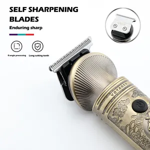 VGR V-962 T9 Vintage Metal Barber Clippers Beard Trimmer Professional Hair Trimmer For Men Cordless