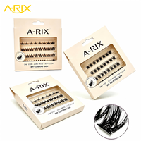 Extensions de cils A-RIX Premium en forme de W, bouquets de cils trèfle DIY, auto-appliquables, volume 3D, cils individuels, marque privée