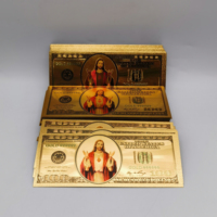 Collection de billets de banque américains plaqués or colorés, étanches, en métal, de 5 à 1000 dollars, thème anime, marque Panda, imprimés numériquement