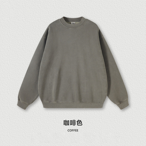 เสื้อสเวตเชิ้ตโอเวอร์ไซส์พิมพ์ลายดรอปสกรีน ติดกระดุม ผ้าคอตตอนหนา 345 กรัม ซิป ¼  แบบสวมใส่ได้ทั้งชายและหญิง เหมาะสำหรับฤดูใบไม้ร่วง  ปักลาย  ลำลอง - Product Image 1