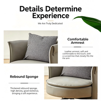 En stock, chaise pivotante en cuir PU durable avec rotation à 360° °   Rotation pour le télétravail