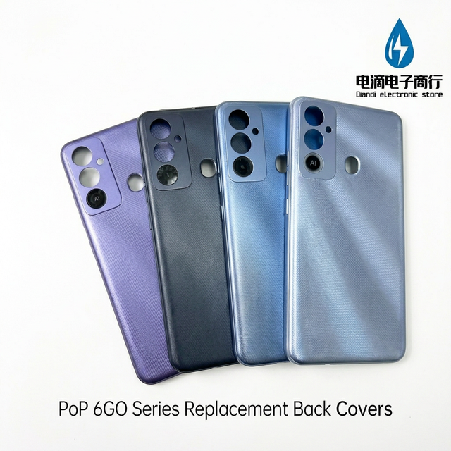 Diandi Wholesale Back Housing for Tecno Spark Go 1 Pop 9 4G 5G Battery Door Cover Replacement Chassis Spare Parts