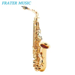 Kelas Tinggi Imitasi-Gold Permukaan Kuning Brass Bell Model Profesional Eb Tone 806 Alto Saksofon (JAS-470)