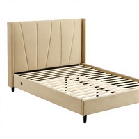 Cadre de lit en bois moderne et contemporain sur mesure, ensemble de chambre exclusif, design personnalisé, directement de l'usine