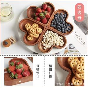 Solid Wood Serving Tray Set Rectangular Natural Finish For <b>Tea</b> Coffee Dessert Serving - Product Image 3