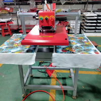 Machines de vêtements d'imprimantes de sublimation de transfert de chaleur approuvées de la CE deux stations 40x60 pour l'impression de mauvais vêtements de T-shirt
