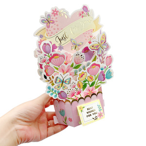 Paper Flowers Pop up <strong>Birthday</strong> Invitation <strong>Card</strong> Bulk Purchase <strong>Greeting</strong> <strong>Card</strong> for Kids