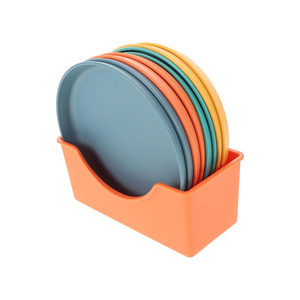 จานอาหารปลอดสาร BPA เป็นมิตรกับสิ่งแวดล้อม ใช้กับเครื่องล้างจานและไมโครเวฟได้ รูปทรงกลมสไตล์ Ins ชุดจานอาหารสำหรับใช้ในบ้าน - Product Image 1