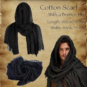 Ensemble de 7 accessoires de costume Renaissance : Ceinture en cuir, pochette, protège-bras, protège-jambes, châle – Idéal pour LARP, Ren-Fair, Halloween - Product Image 3