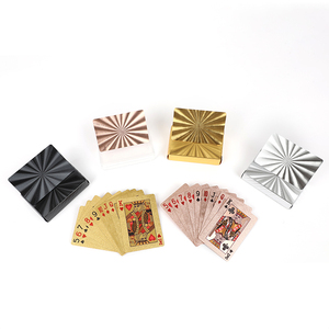 Cartes de poker imperméables plaquées or 24 carats, cartes à jouer avec logo personnalisé - Product Image 4
