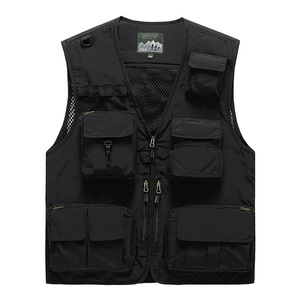 <span class=keywords><strong>Gilet</strong></span> d'été à <span class=keywords><strong>fermeture</strong></span> éclair multi-poches pour hommes <span class=keywords><strong>Gilet</strong></span> de sport d'extérieur respirant et fin - Product Image 2