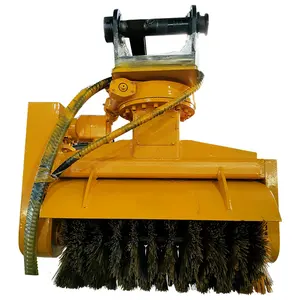 municipal road sweepers Angle Broom Attachment for cleaning pavements disaster areas from debris material