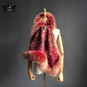 2021 Hochwertiger Flauschiger Echter Kaschmir-Umhang Winter Warmer Modischer Luxus-Damenschal Pelzschal - Product Image 3