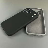 Étuis de téléphone portable magnétiques en silicone véritable microfibre à l'intérieur anti-empreintes digitales pour iPhone 17 Pro Max 16 Plus 15 Pro Max