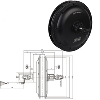 Roue de vélo électrique automatique avec moteur 48V 500W F39 F40 moteur de roue de vélo électrique