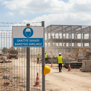 Señales de Tráfico Reflectantes para Obras de Construcción, Prohibido el Paso sin Casco - ¡La Seguridad es Primero! - Product Image 3