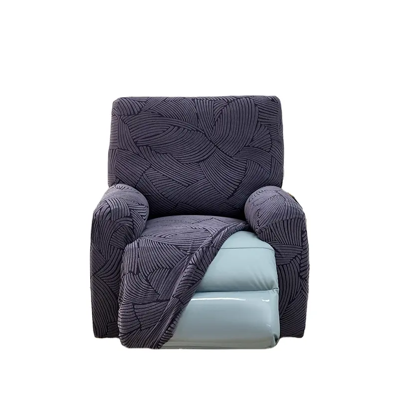 Wholesale Polyester Spandex Jacquard Fabric 1 Seater Stretch Recliner Recliner Sofa Cover For Recliner Furniture