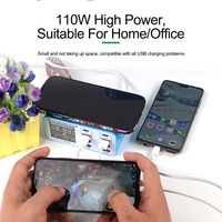 Chargeur multifonctionnel à affichage numérique RELIFE RL-304S 1+8 à 8 ports pour IP/HW/VI/OP/MI/MZ/SAM et autres marques de téléphones mobiles