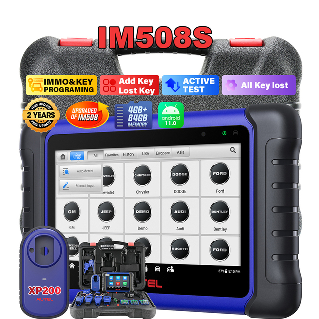 MaxiIM IM508S OBD2 Engine Analyzer Automotive Scanner IMMO Key Programming Diagnostic Tools All Cars All-in-One Android 11 WiFi