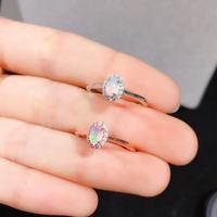Bague de luxe en argent sterling 925 avec opale naturelle sertie à griffes, certifiée CMA, idéale pour les fiançailles et les occasions festives