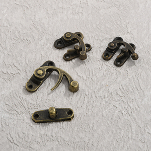 Serrure à crochet moderne et simple en alliage de zinc électroplaqué pour boîte cadeau en bois, boucle de fixation, accessoires de bagage, <span class=keywords><strong>appareil</strong></span> <span class=keywords><strong>photo</strong></span> - Product Image 5