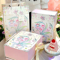 Boîte cadeau romantique pour la Saint-Valentin, boîte cadeau avec ruban de tulipes, boîte cadeau d'anniversaire, vente en gros de boîtes physiques