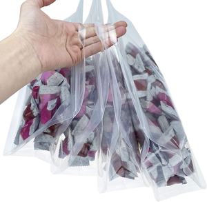 Doypack plastique transparent transparent Stand Up 8 côté <span class=keywords><strong>Quad</strong></span> joint bloc fond plat gousset boîte pochette fermeture éclair sac avec <span class=keywords><strong>poignée</strong></span> - Product Image 4