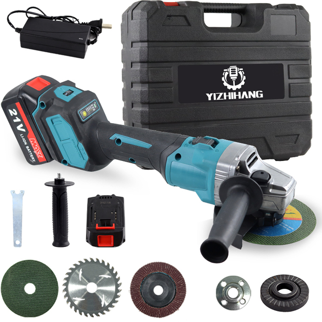 L Wholesale High Quality 21v Li-ion Battery Angle Grinder 125mm Cordless Angle Grinder Heavy Duty With Overload Protection