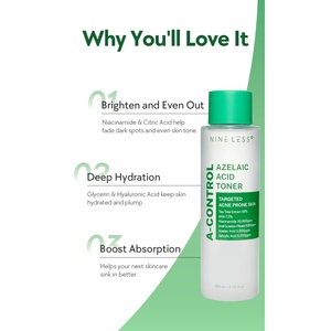 โทนเนอร์ควบคุมความมัน A-Control Azelaic Acid Pore Toner 150 มล. พร้อมสารควบคุมความมันและโทนเนอร์ผลัดเซลล์ผิวด้วย BHA เพื่อผิวเรียบเนียน - Product Image 2